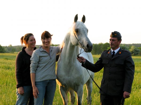 Jen and Sophie with Piaff