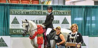 Omega Alpha Healthy Horse Award Presented to LH Primadontta at 2017 Sport Horse Nationals